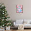 «Merry Christmas Pink Cat», art mural sur toile par Riley Hutchens-2116060068-2116060069