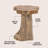 Amara Rustic Handcrafted Natural Solid Teak Wood Live Edge Tree Stump Stool, 16" Accent Side Table and Decorative Indoor Plant Stand-246949741