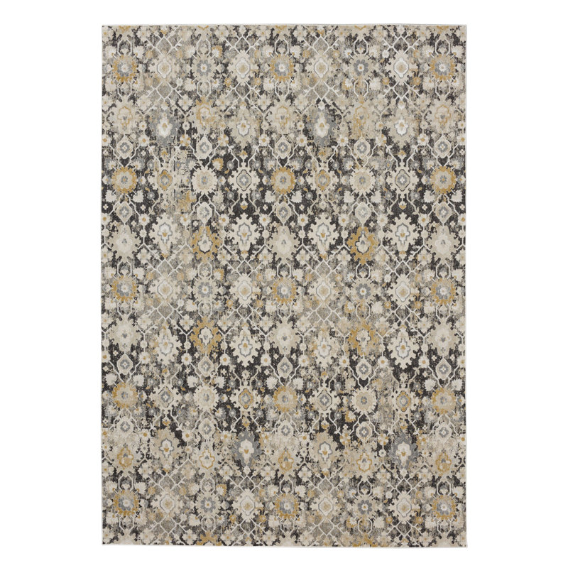 Tapis gris en polyester Windermere Karastan Ireby, Rectangle 6 pi 6 po x 9 pi 10 po