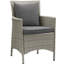 Chaise de salle à manger en rotin et osier Bocabec par Havenside Home-995273794-995238422