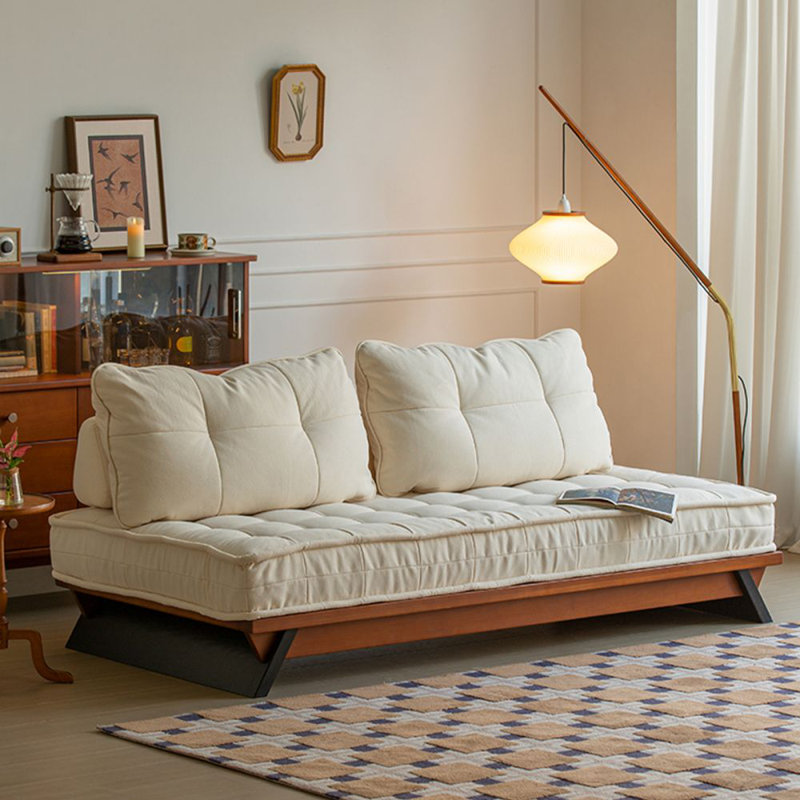 Canapé blanc modulaire en chenille