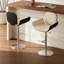 Chaise d'appoint à dossier beige et noir uni (ensemble de 2)