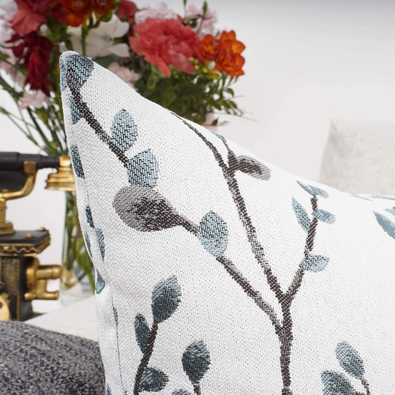 Embroidered Outdoor Pillow Cover