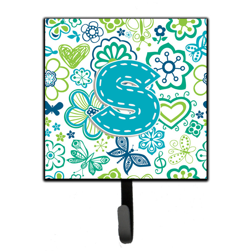 Crochet mural fleurs et papillons, S