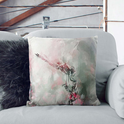 Perched Dragonfly DBL Cushion with Filling