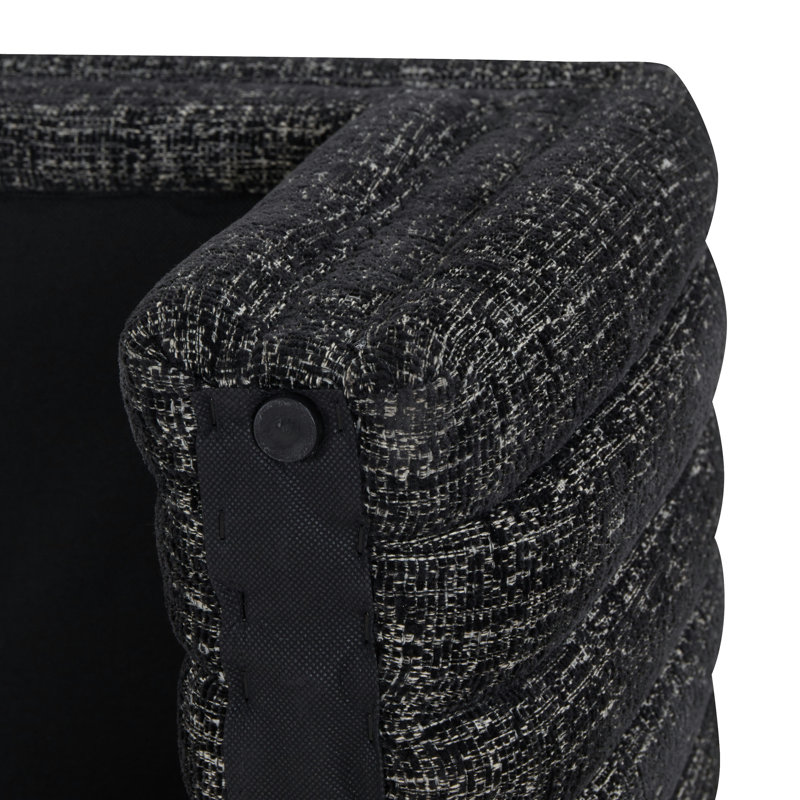 Matera 69" Ebony Black Channel Tufted Bench