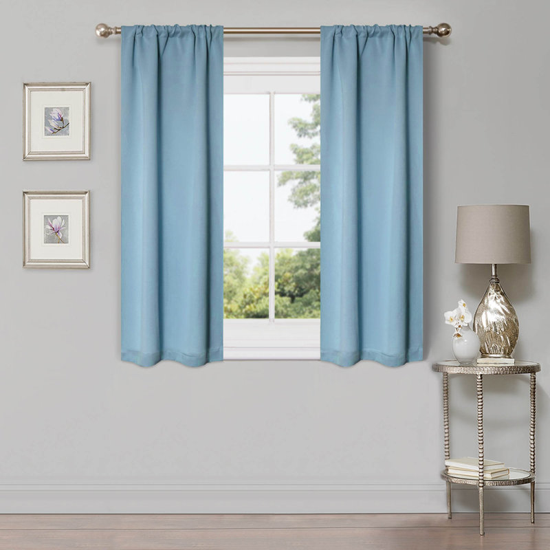 Paire de rideaux obscurcissant avec œillets Millendon, Bleu pâle, L 26 po x L 63 po
