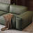 Simple Green Artificial Leather Pine Frame Sofa