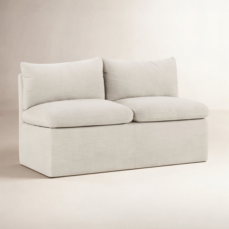 Malcolm Storage Dining Bench, Effie Linen