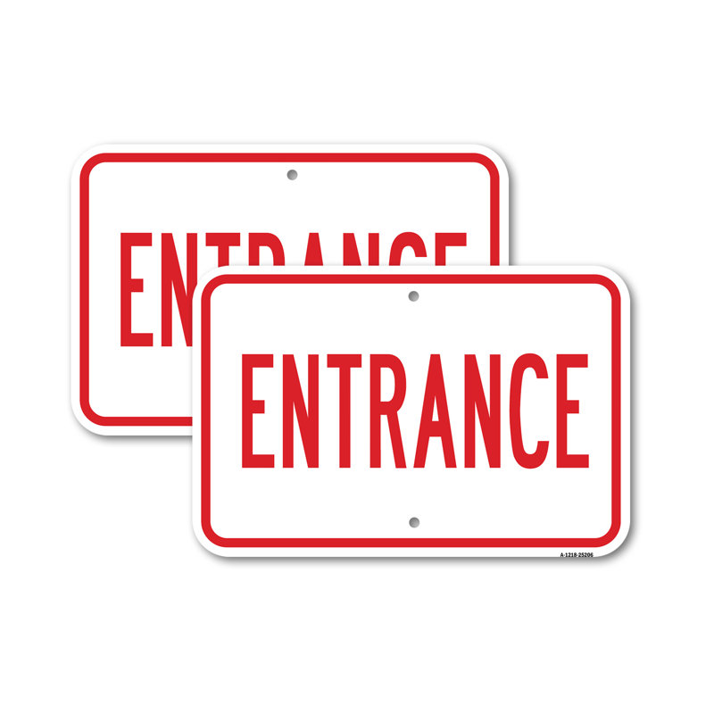 Entrée | Enseigne en aluminium épais