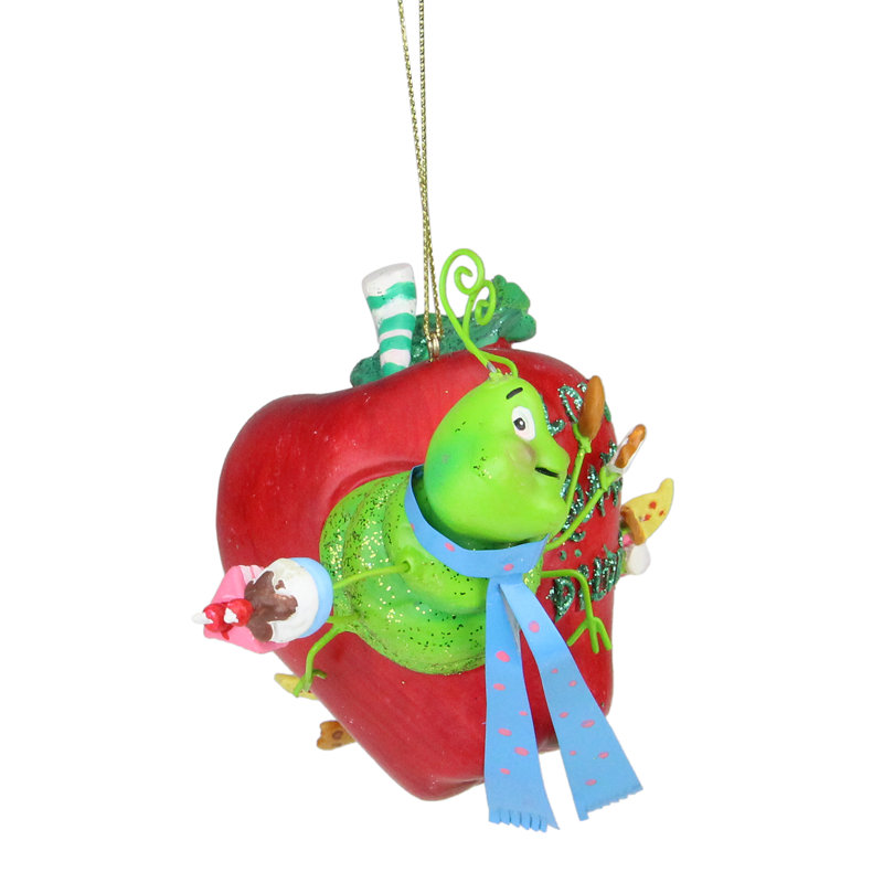 Ornement de Noël 4 "Red and Green Worm" "LOW CARB DELITES"