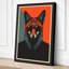 Fox-Headed Figure Modern - Wrapped Canvas-379790215-379790216