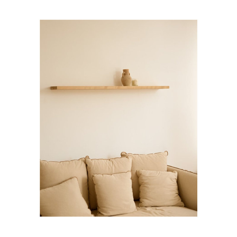 Melva Shelves 80, 1" H x 55" W x 8" D, Medium Oak