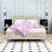 Modern Floating Platform Bed with LED Lighting and Built-in Nightstands-482075722-482075721
