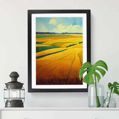 Watercolour Wheat Field Vol.3 - Single Picture Frame Print