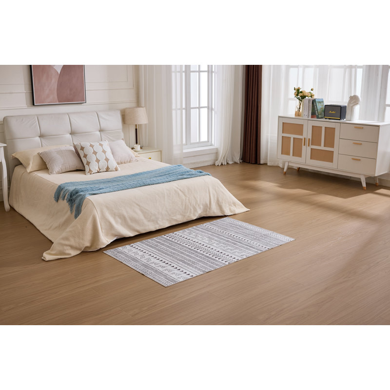 Tapis moderne de salon / chambre à coucher, tapis géométrique pour la maison, Rectangle 5 pi x 7 pi