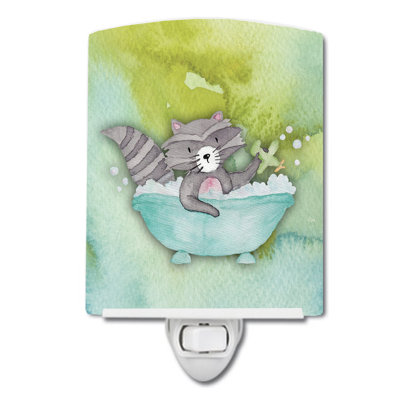 Éclairage de nuit en céramique de bain Raccoon