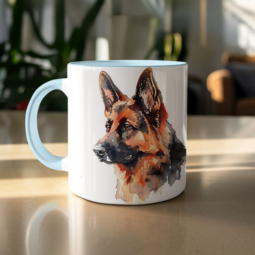 Set of 2 â 11oz Watercolour Jagdterrier Design Coffee Mug