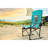 Camping Chair With Side Table - Heavy Duty Portable For Adults Blue Folding Garden, Patio Picnic, Tailgating-1389166586