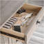 Bureau d'ordinateur avec huche, finition brune