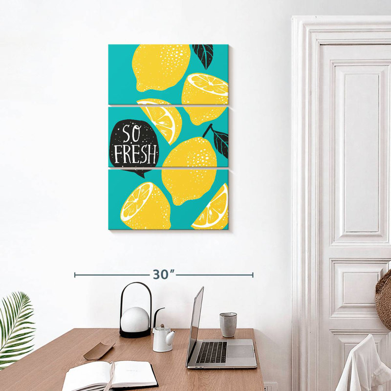Yarlin Fresh Lemons Typography, 32" H x 20" W