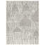 Organic Hand Knotted Striped Area Rug in Gray