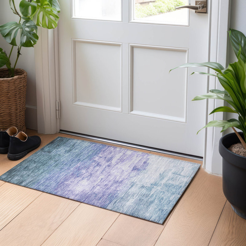 Tapis intérieur / extérieur lavable en machine Claudian, Rectangle 1 pi 8 po x 2 pi 6 po