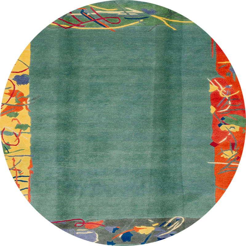Miladin Abstract Indoor Rug, Round 6'
