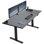 Bureau d'angle carré électrique 71 po x 30 po VIVO, plateau de table noir, structure noire (DESK-KIT-1B71S-B)