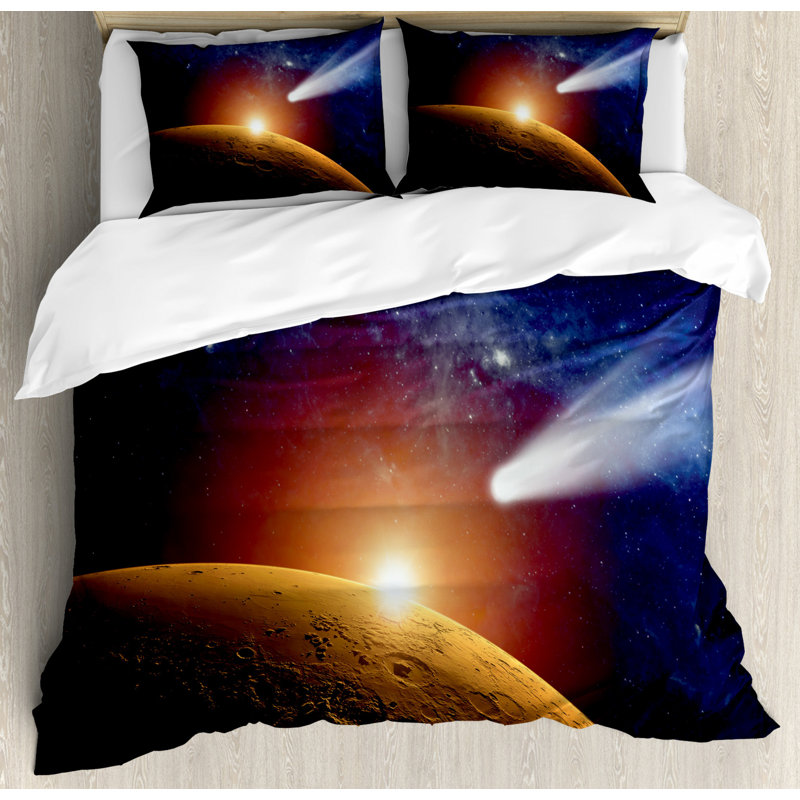 Modern & Contemporary Polyester Duvet Cover, Queen Duvet Cover + 2 Pillow Shams