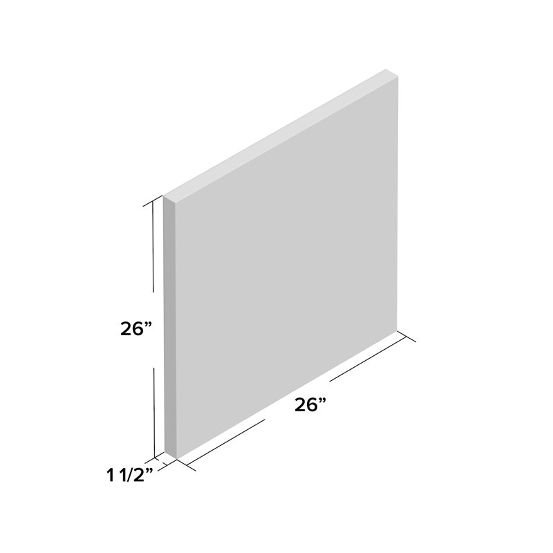 «Garden Shadows III», reproduction d'art sur toile en gris, H 26 po x l 26 po x P 1,5 po, Toile tendue, Pas de tapis
