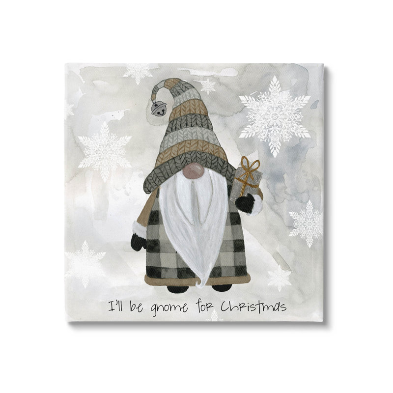 Art mural sur toile «Gnome for Christmas» par Livi Finn, H 36 po x l 36 po x P 1,5 po