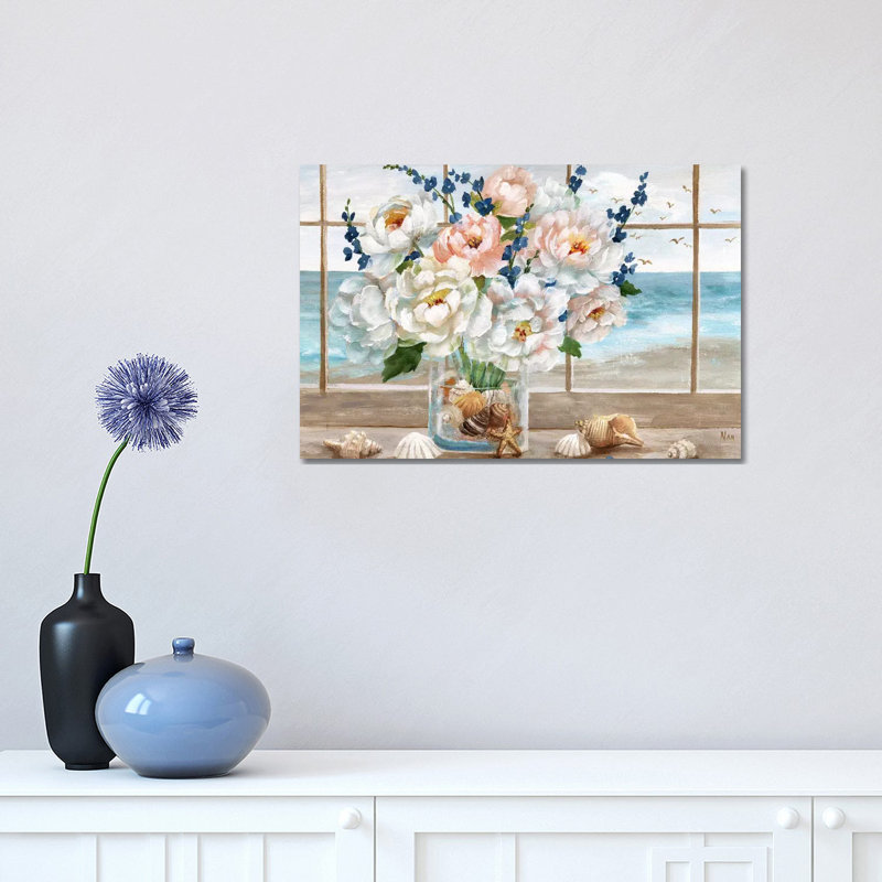 «Coastal Window» par Nan - reproduction, H 12 po x l 18 po x 1,5 po, Toile tendue