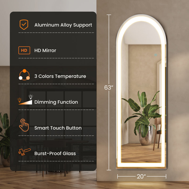 Miroir 3 lumières avec lumières DEL