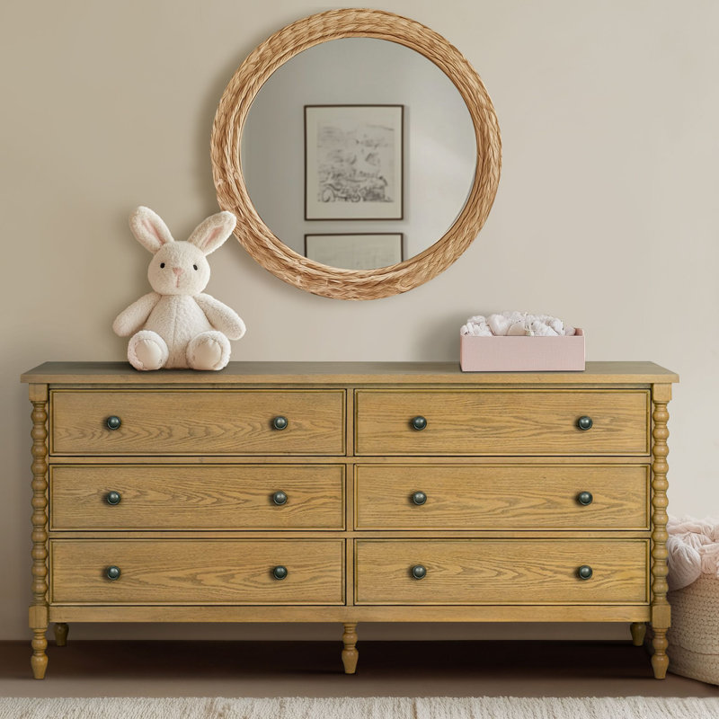 Grande commode à 6 tiroirs Beckett, Naturel