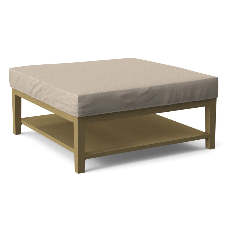 Hammond Square Ottoman, Eggshell Crypton Performance; 0884-93, Havana Finish
