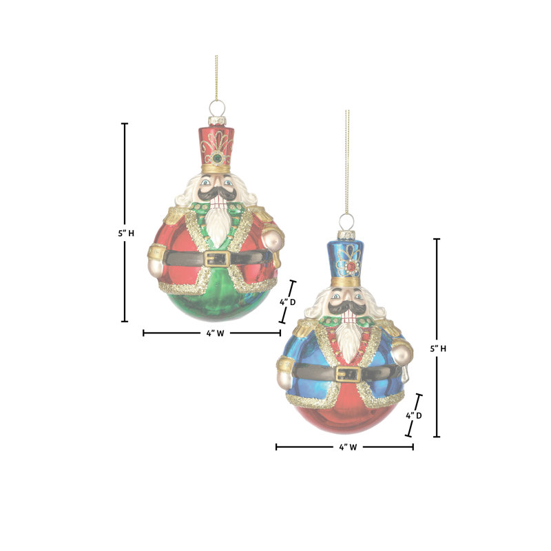 Ornement boule en verre 5 po