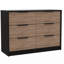 Armoire et commode 2 pièces Capwell, noir et pin