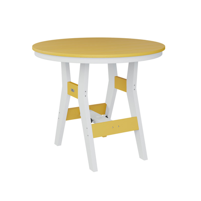 Table de bar berlinoise berlinoise Berlin, Jaune soleil levant, H 38,87 po x l 38 po x P 38 po