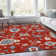 Lummus Washable Damask Indoor / Outdoor Rug