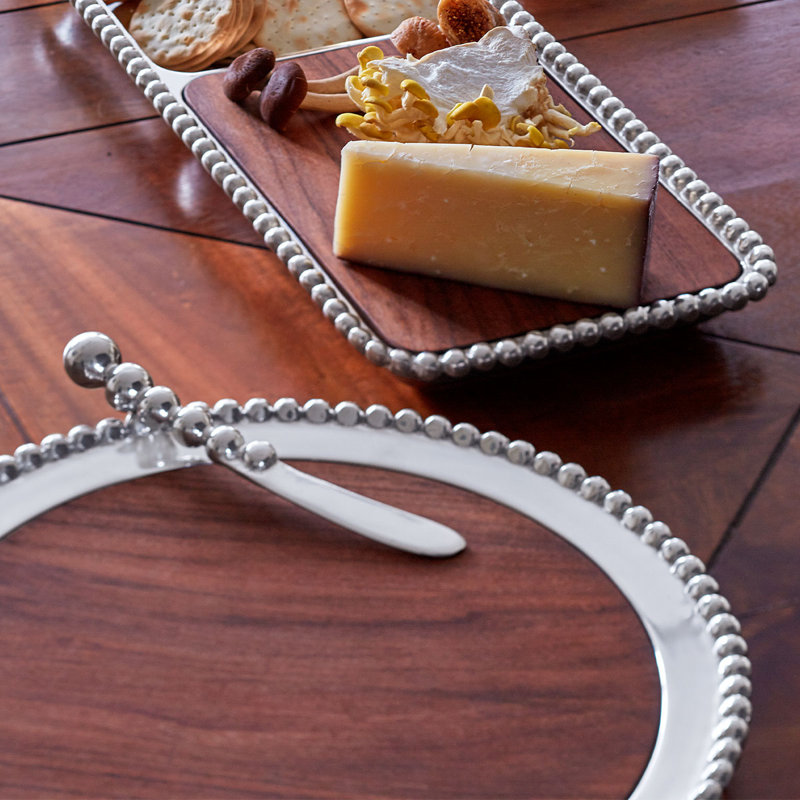 String Of Pearls Walnut Wood Cheese Board