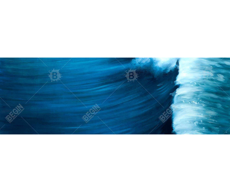 Wave - Contemporary Coastal Framed Canvas for Home Decor