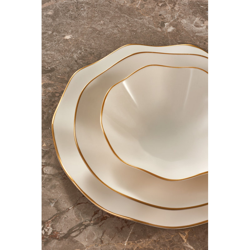 Porcelain China Dinnerware Set 24 Piece - Service for 6