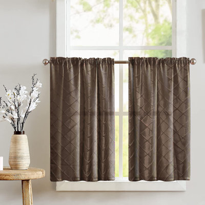 Rideau de couleur unie sur mesure 27 po