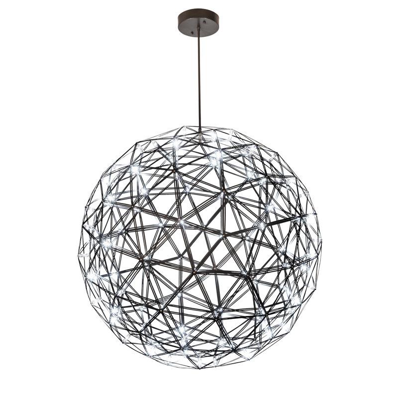Luminaire suspendu sphérique unique à 92 lumières Geosphere