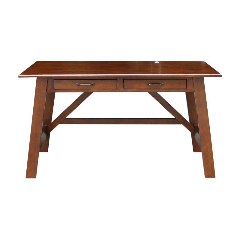 Bureau en bois massif Laython, Espresso