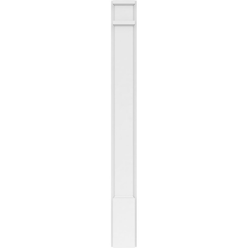 Pilastre simple en PVC TruCraft (la paire), Base et chapiteau décoratifs, H 48 po x l 5 po