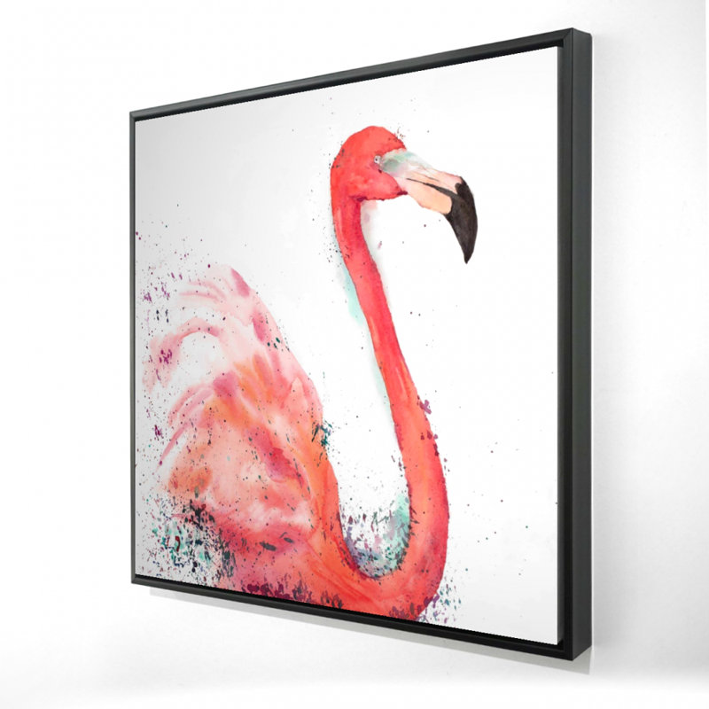 «Splashing Flamingo» sur toile