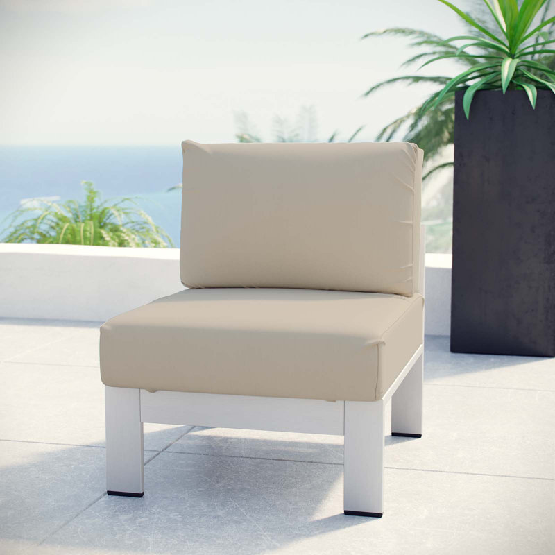 Shore Patio Chair with Cushions, Beige