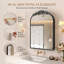 Miroir d'armoire à pharmacie vintage encastré ou en saillie avec tablette réglable et crochets à bijoux-11118521-11118526